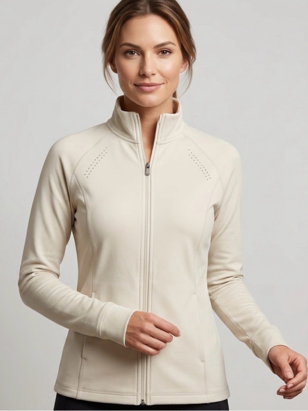 32 HEAT Women's Full-Zip Jacket Large Tan. NWT